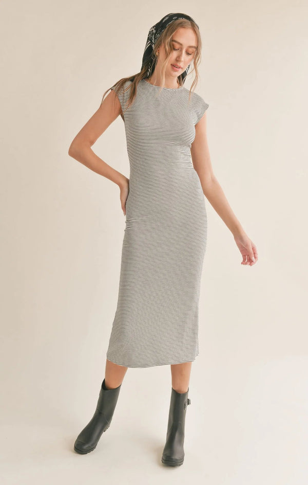 Striped Knit Sheath Dress